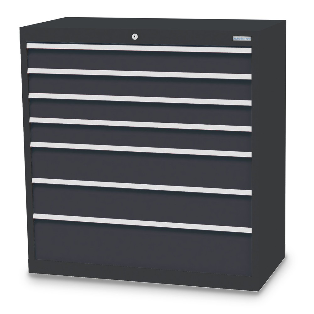 Illustration du produit: Armoire à tiroirs Profi, tiroirs de 4 x 100 + 2 x 150 + 1 x 200 mm, H x l x P 1 019 x 980 x 500 mm Bedrunka+Hirth, gris anthracite, gris anthracite