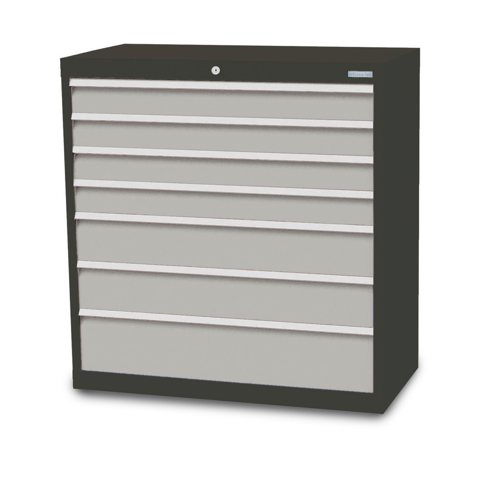 Illustration du produit: Armoire à tiroirs Profi, tiroirs de 4 x 100 + 2 x 150 + 1 x 200 mm, H x l x P 1 019 x 980 x 500 mm Bedrunka+Hirth, gris anthracite, gris clair