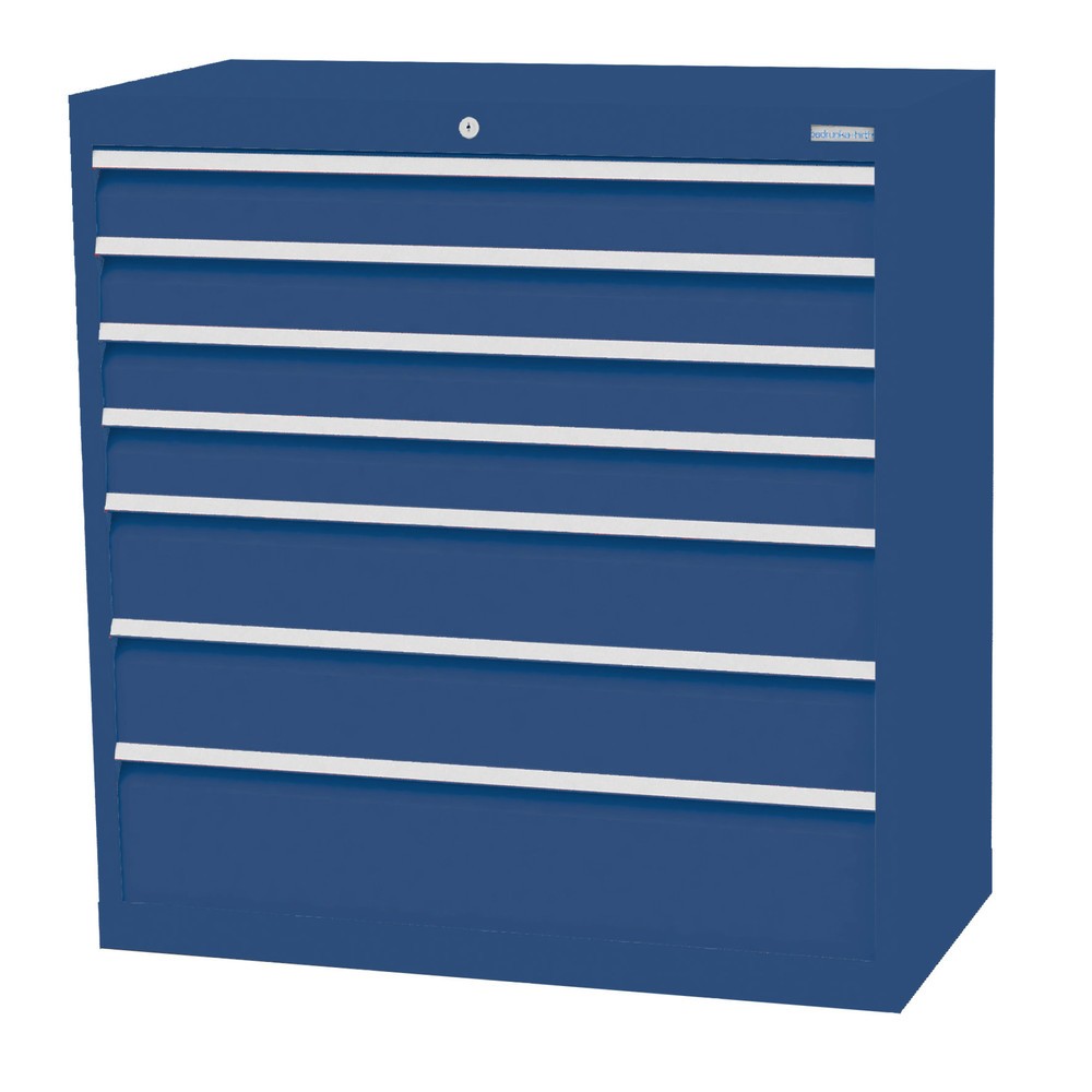Illustration du produit: Armoire à tiroirs Profi, tiroirs de 4 x 100 + 2 x 150 + 1 x 200 mm, H x l x P 1 019 x 980 x 500 mm Bedrunka+Hirth, bleu gentiane, bleu gentiane