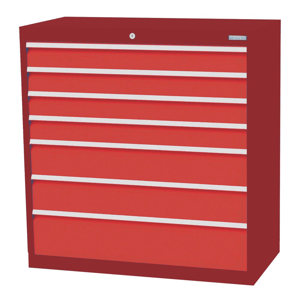 Illustration du produit: Armoire à tiroirs Profi, tiroirs de 4 x 100 + 2 x 150 + 1 x 200 mm, H x l x P 1 019 x 980 x 500 mm Bedrunka+Hirth, rouge rubis, rouge signalisation