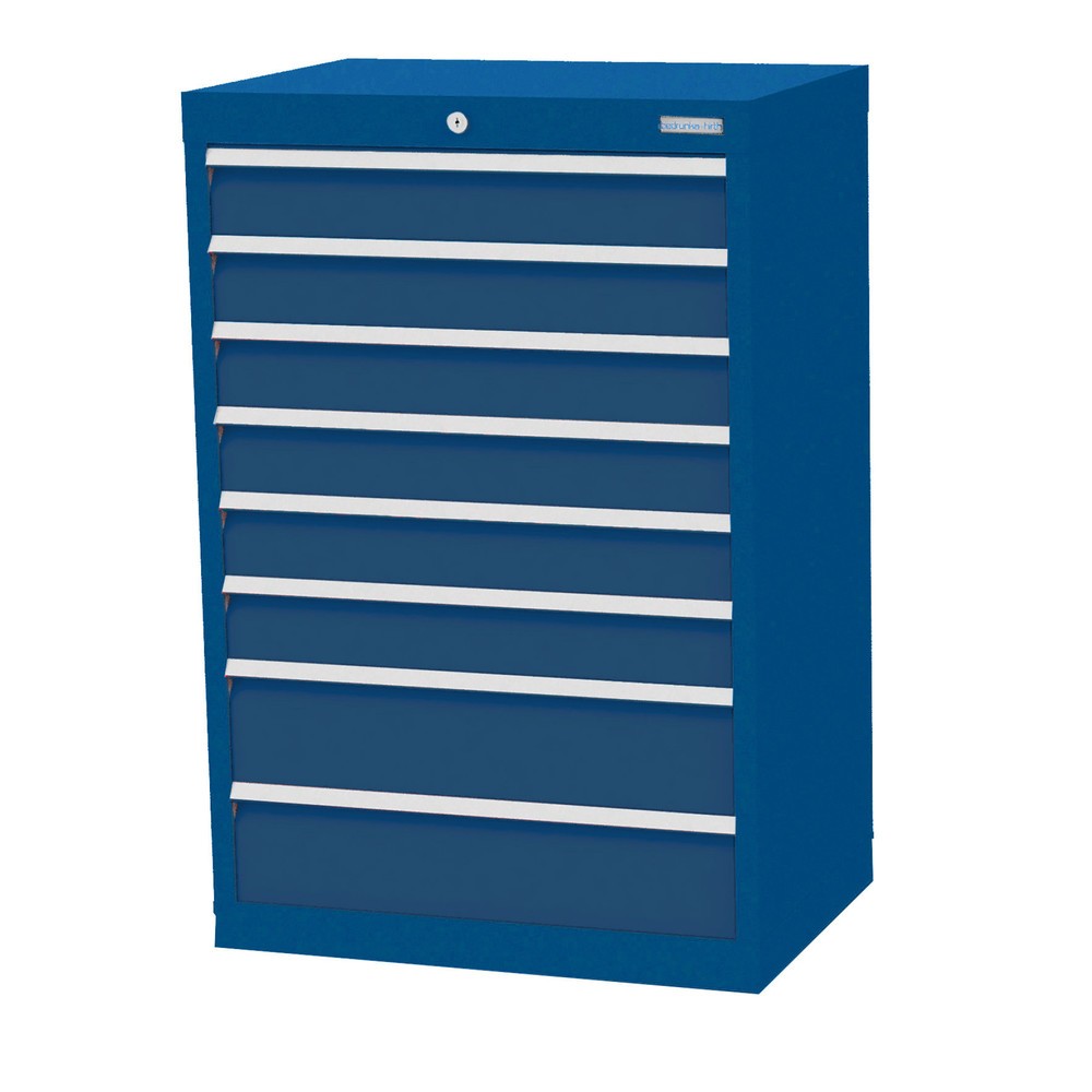 Illustration du produit: Armoire à tiroirs Profi, tiroirs de 6 x 100 + 2 x 150 mm, H x l x P 1 019 x 680 x 500 mm Bedrunka+Hirth, bleu gentiane, bleu gentiane