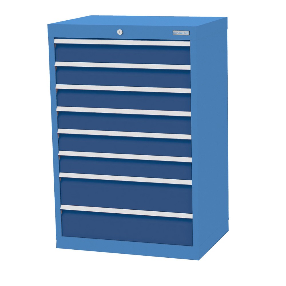 Illustration du produit: Armoire à tiroirs Profi, tiroirs de 6 x 100 + 2 x 150 mm, H x l x P 1 019 x 680 x 500 mm Bedrunka+Hirth, bleu clair, bleu gentiane
