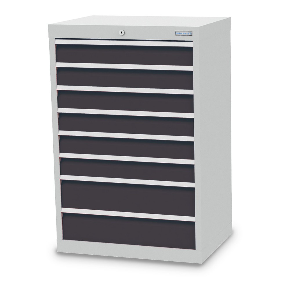 Illustration du produit: Armoire à tiroirs Profi, tiroirs de 6 x 100 + 2 x 150 mm, H x l x P 1 019 x 680 x 500 mm Bedrunka+Hirth, gris clair, gris anthracite