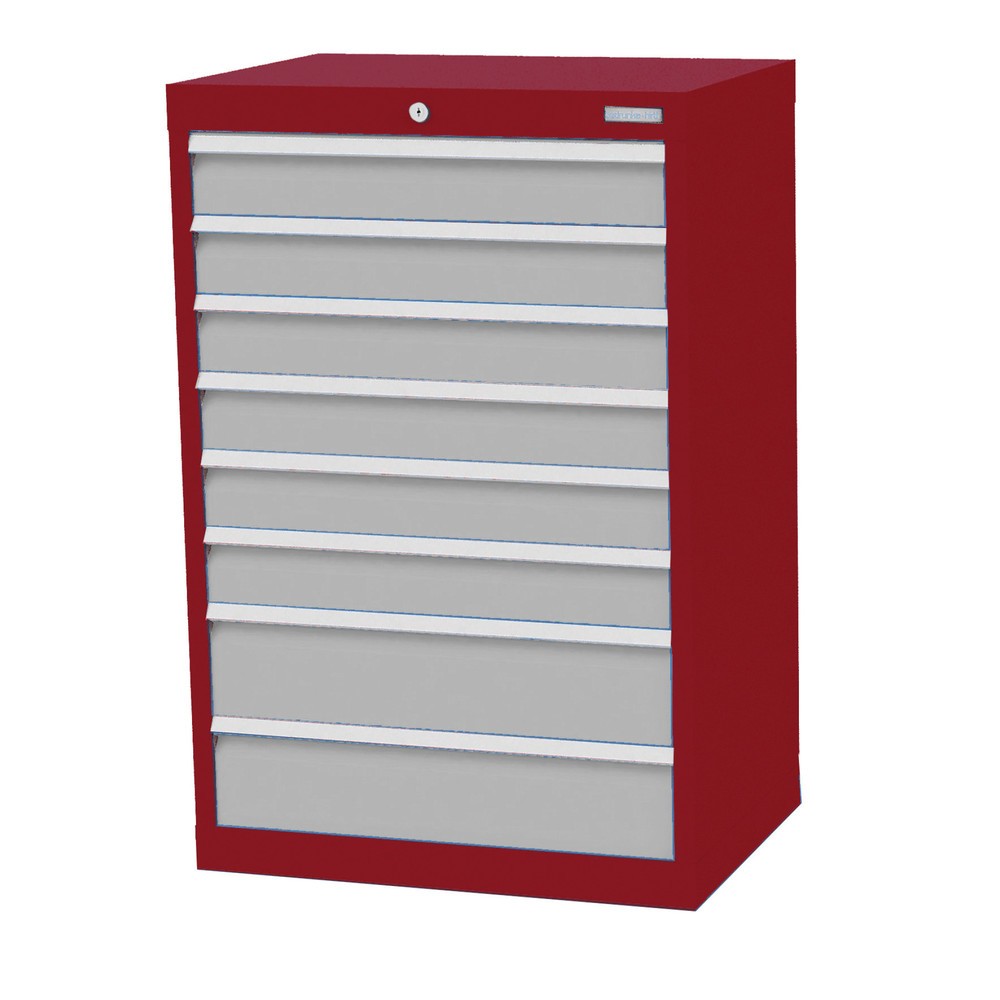 Illustration du produit: Armoire à tiroirs Profi, tiroirs de 6 x 100 + 2 x 150 mm, H x l x P 1 019 x 680 x 500 mm Bedrunka+Hirth, rouge rubis, gris clair