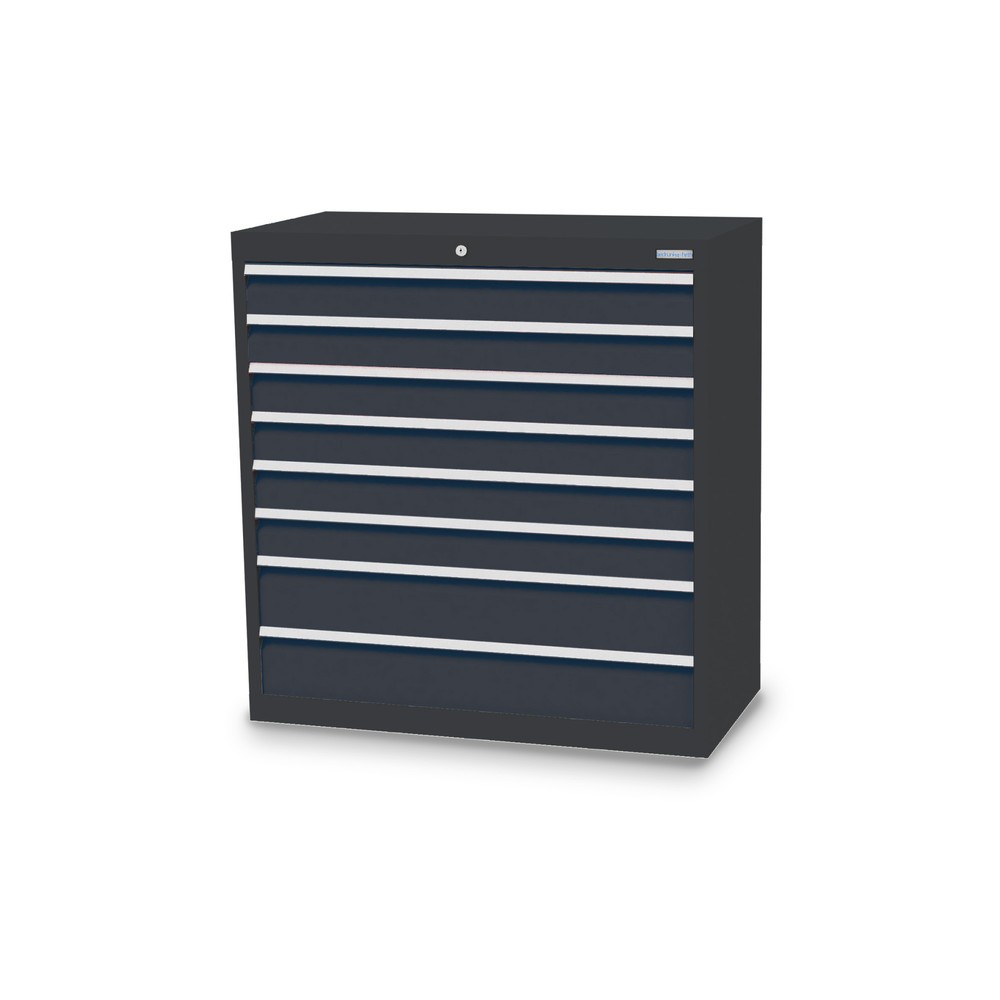 Illustration du produit: Armoire à tiroirs Profi, tiroirs de 6 x 100 + 2 x 150 mm, H x l x P 1 019 x 980 x 500 mm Bedrunka+Hirth, gris anthracite, gris anthracite