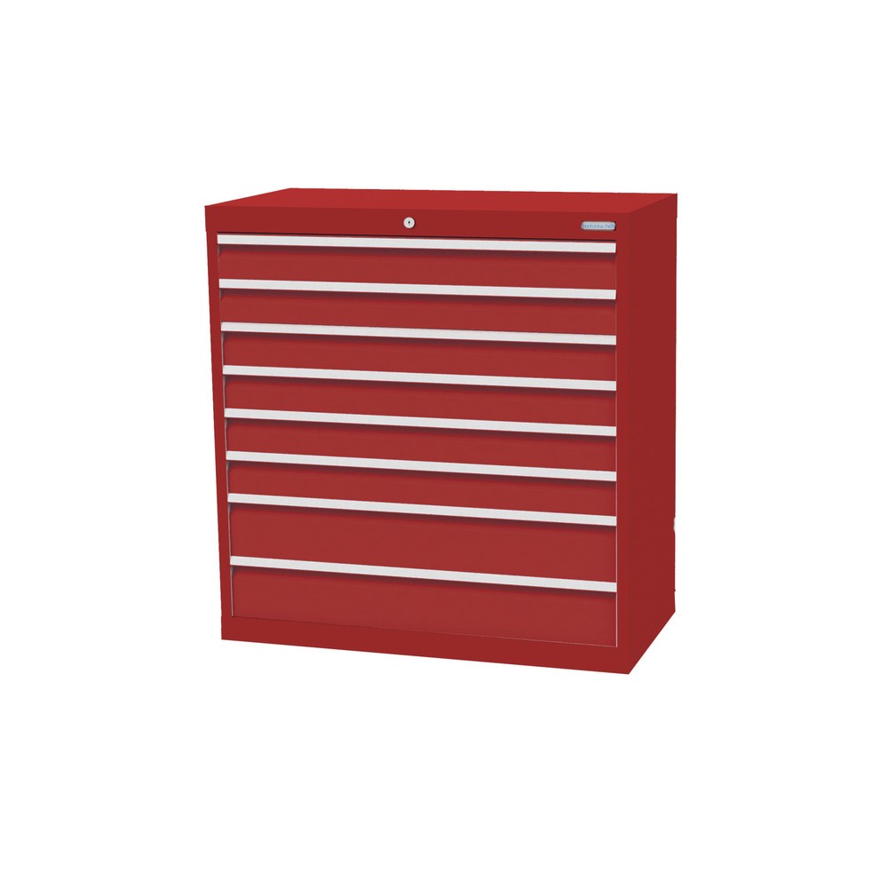 Illustration du produit: Armoire à tiroirs Profi, tiroirs de 6 x 100 + 2 x 150 mm, H x l x P 1 019 x 980 x 500 mm Bedrunka+Hirth, rouge rubis, rouge rubis