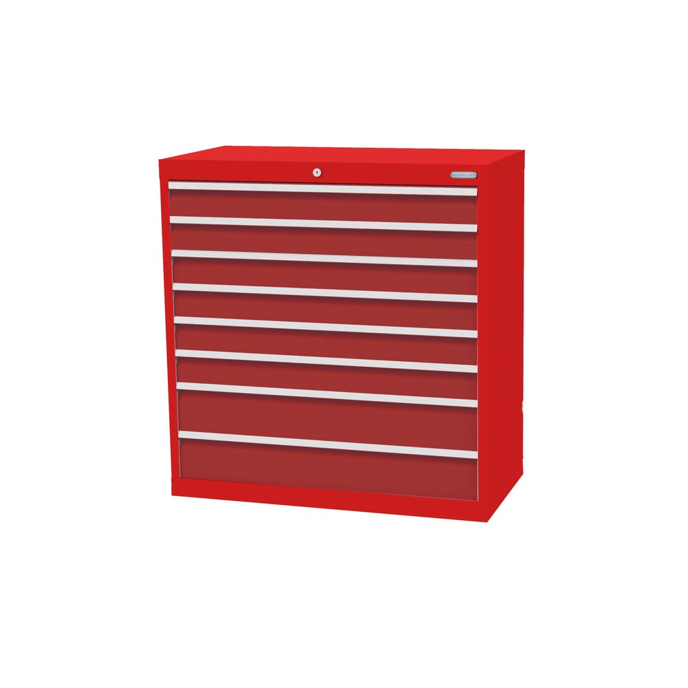 Illustration du produit: Armoire à tiroirs Profi, tiroirs de 6 x 100 + 2 x 150 mm, H x l x P 1 019 x 980 x 500 mm Bedrunka+Hirth, rouge signalisation, rouge rubis