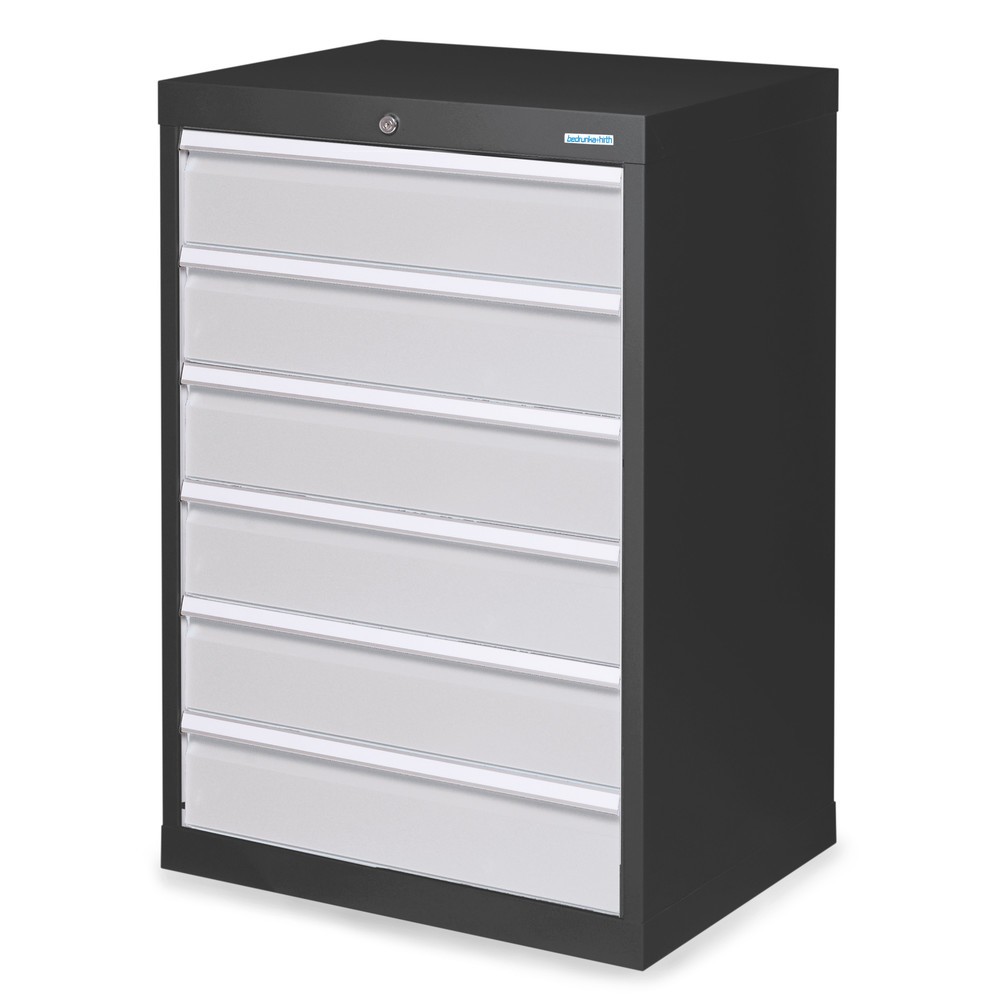 Illustration du produit: Armoire à tiroirs Profi, tiroirs de 6 x 150 mm, H x l x P 1 019 x 680 x 500 mm Bedrunka+Hirth, gris anthracite, gris clair