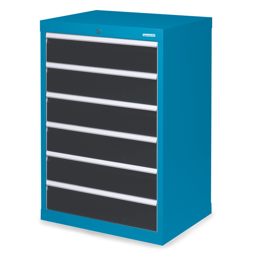 Illustration du produit: Armoire à tiroirs Profi, tiroirs de 6 x 150 mm, H x l x P 1 019 x 680 x 500 mm Bedrunka+Hirth, bleu clair, gris anthracite