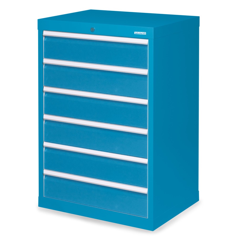 Illustration du produit: Armoire à tiroirs Profi, tiroirs de 6 x 150 mm, H x l x P 1 019 x 680 x 500 mm Bedrunka+Hirth, bleu clair, bleu clair
