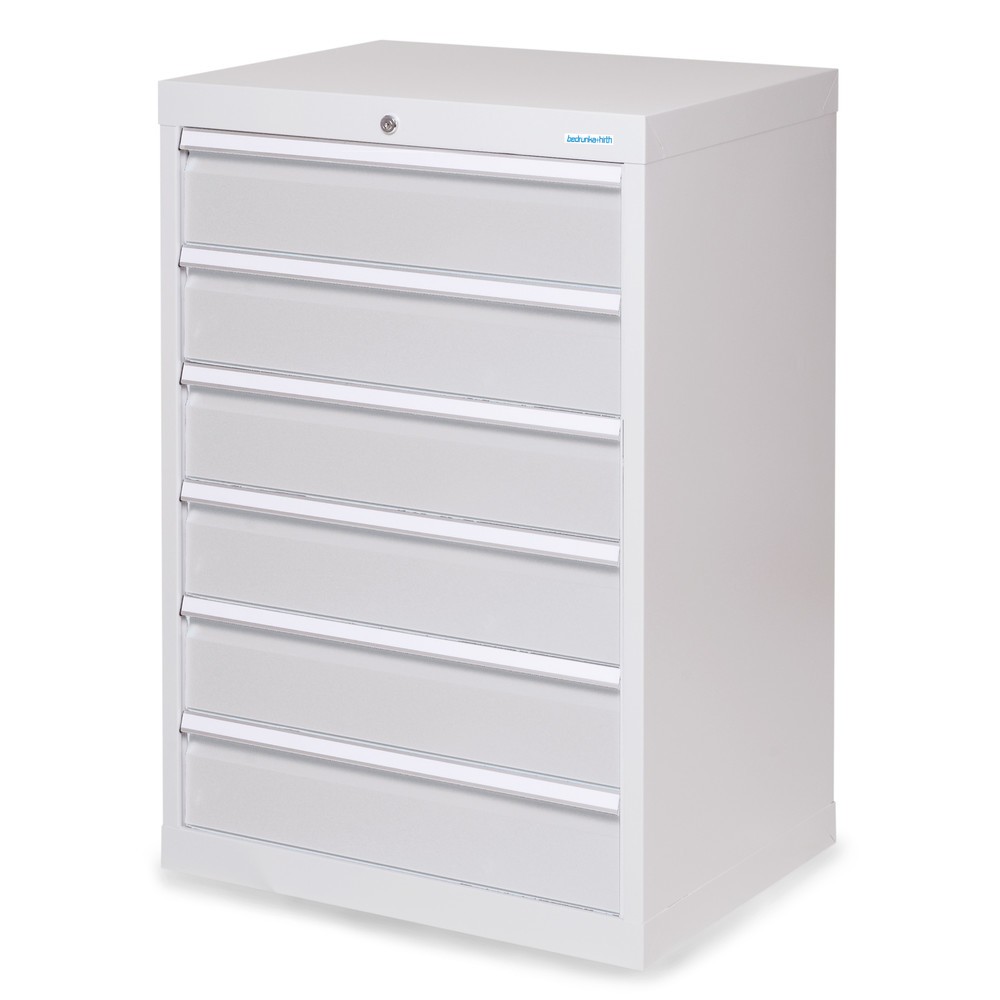 Illustration du produit: Armoire à tiroirs Profi, tiroirs de 6 x 150 mm, H x l x P 1 019 x 680 x 500 mm Bedrunka+Hirth, gris clair, gris clair