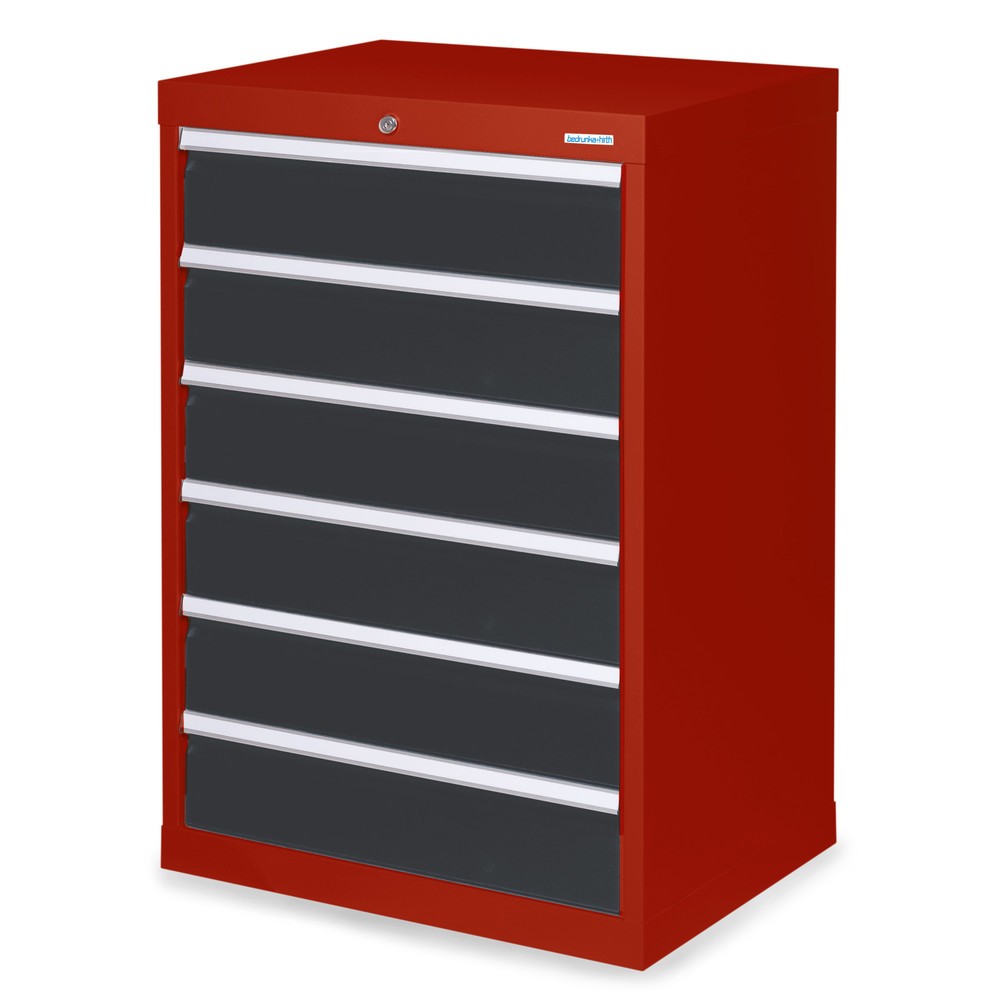 Illustration du produit: Armoire à tiroirs Profi, tiroirs de 6 x 150 mm, H x l x P 1 019 x 680 x 500 mm Bedrunka+Hirth, rouge rubis, gris anthracite