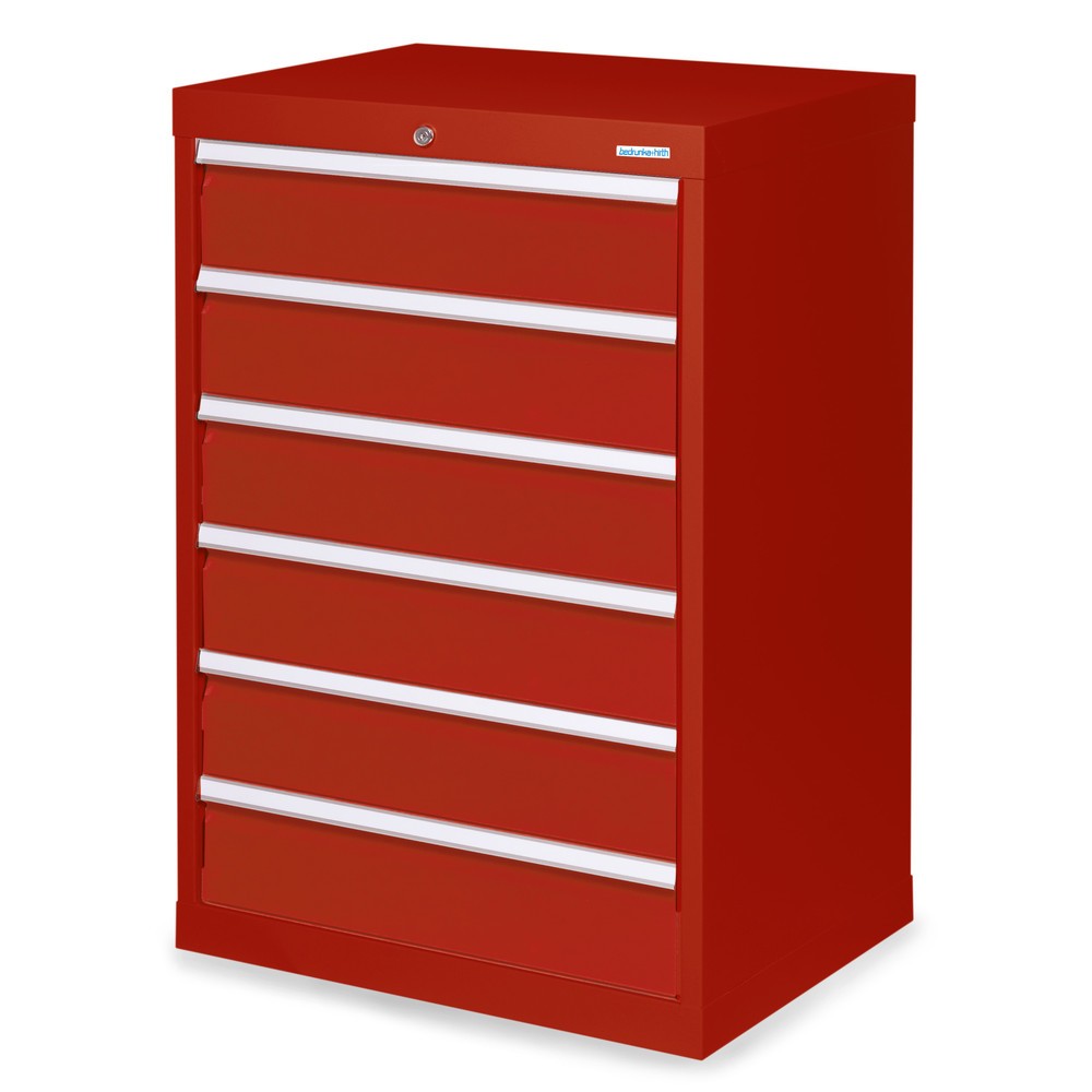 Illustration du produit: Armoire à tiroirs Profi, tiroirs de 6 x 150 mm, H x l x P 1 019 x 680 x 500 mm Bedrunka+Hirth, rouge rubis, rouge rubis