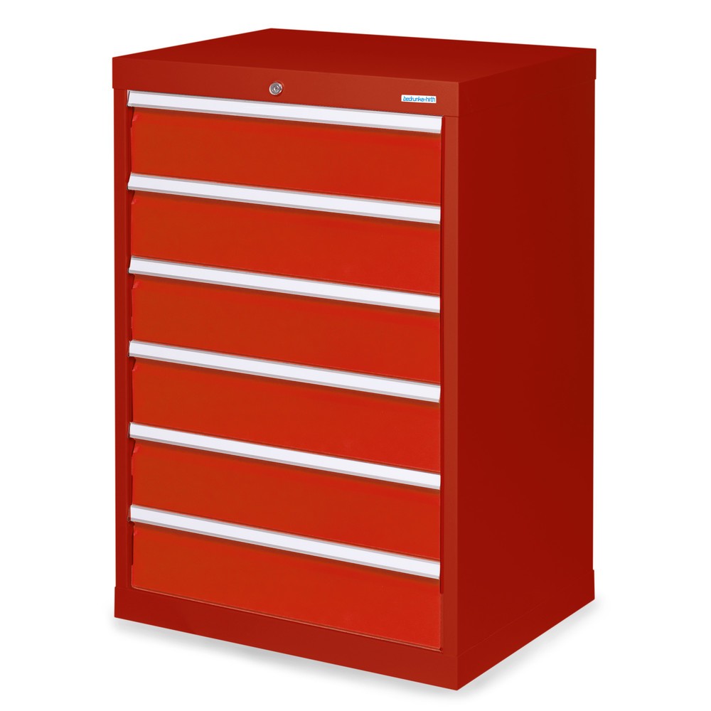 Illustration du produit: Armoire à tiroirs Profi, tiroirs de 6 x 150 mm, H x l x P 1 019 x 680 x 500 mm Bedrunka+Hirth, rouge rubis, rouge signalisation