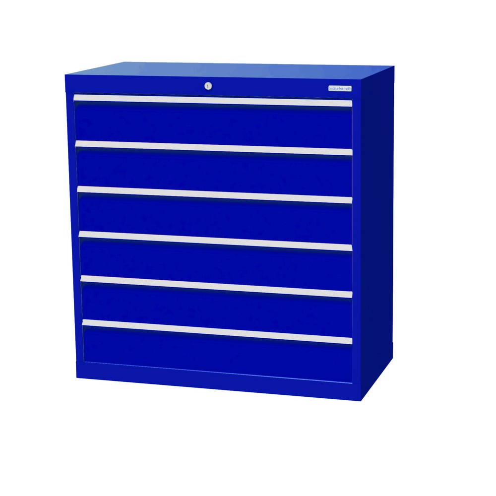 Illustration du produit: Armoire à tiroirs Profi, tiroirs de 6 x 150 mm, H x l x P 1 019 x 980 x 500 mm Bedrunka+Hirth, bleu gentiane, bleu gentiane