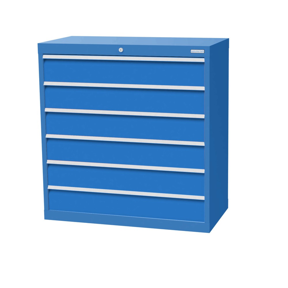 Illustration du produit: Armoire à tiroirs Profi, tiroirs de 6 x 150 mm, H x l x P 1 019 x 980 x 500 mm Bedrunka+Hirth, bleu clair, bleu clair