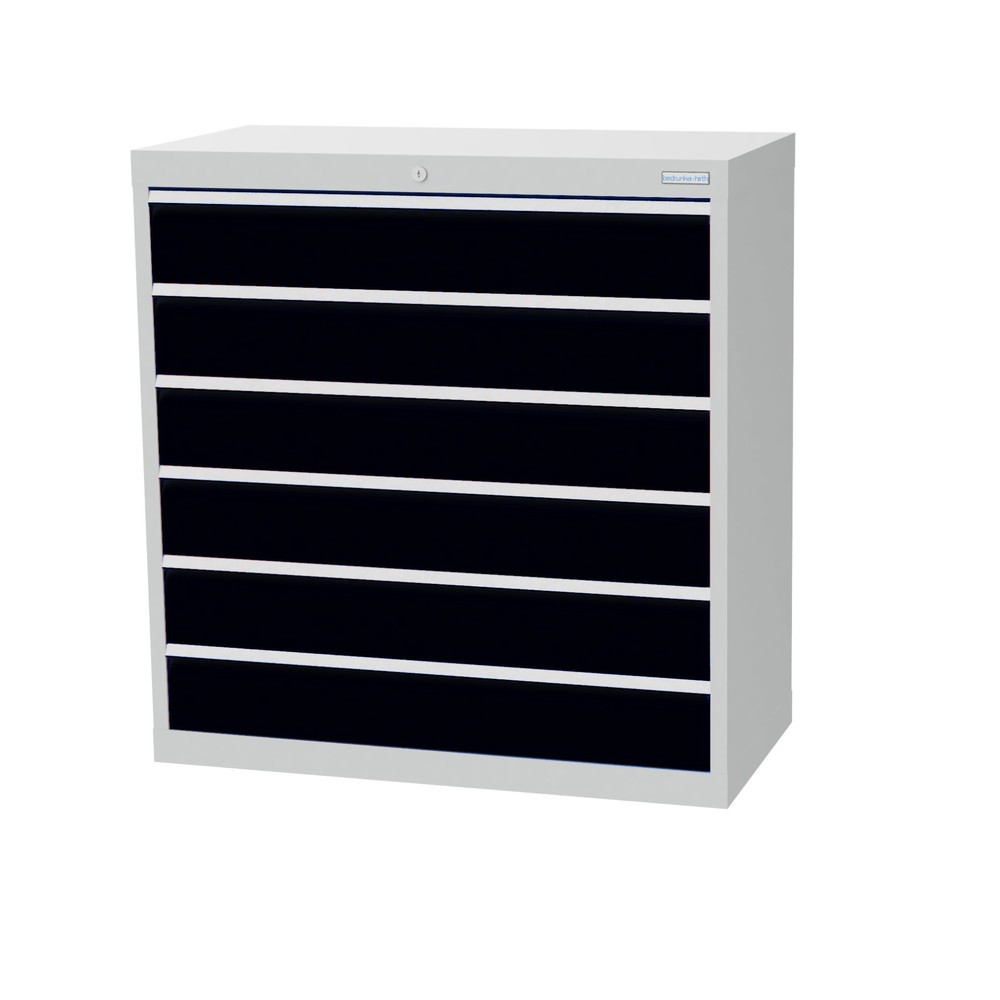 Illustration du produit: Armoire à tiroirs Profi, tiroirs de 6 x 150 mm, H x l x P 1 019 x 980 x 500 mm Bedrunka+Hirth, gris clair, gris anthracite