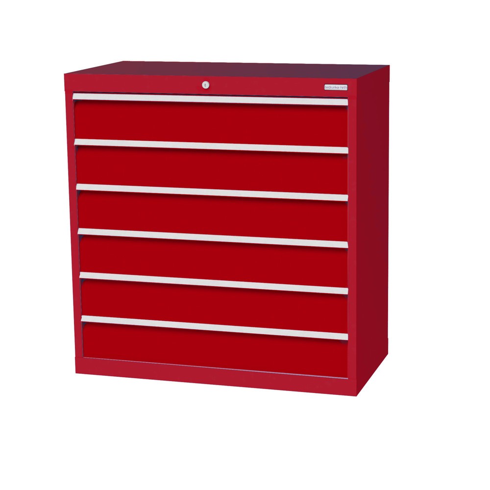 Illustration du produit: Armoire à tiroirs Profi, tiroirs de 6 x 150 mm, H x l x P 1 019 x 980 x 500 mm Bedrunka+Hirth, rouge rubis, rouge rubis