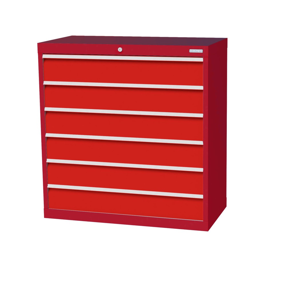 Illustration du produit: Armoire à tiroirs Profi, tiroirs de 6 x 150 mm, H x l x P 1 019 x 980 x 500 mm Bedrunka+Hirth, rouge rubis, rouge signalisation