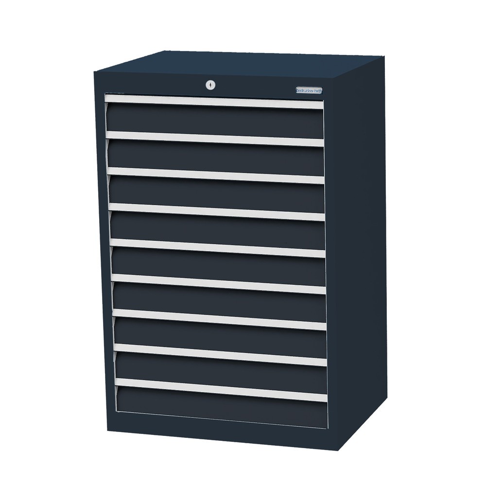 Illustration du produit: Armoire à tiroirs Profi, tiroirs de 9 x 100 mm, H x l x P 1 019 x 680 x 500 mm Bedrunka+Hirth, gris anthracite, gris anthracite