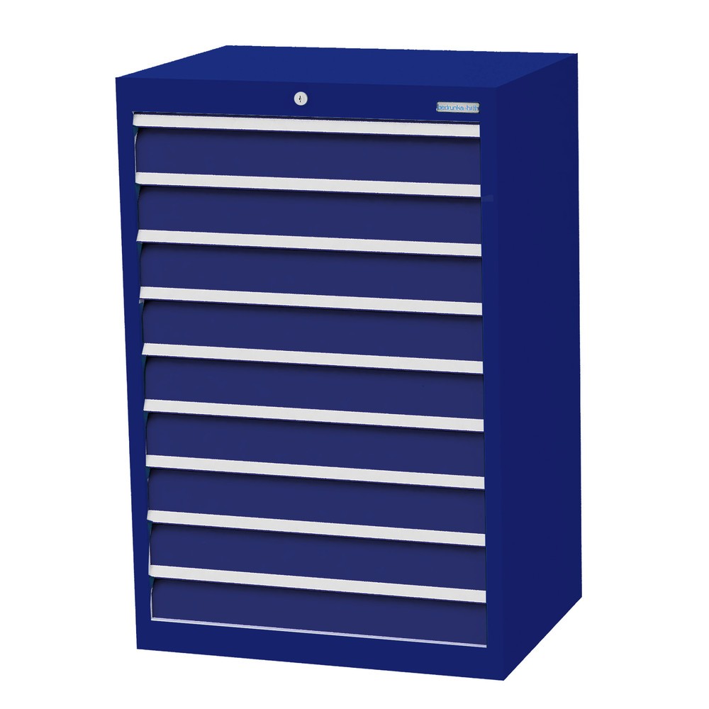 Illustration du produit: Armoire à tiroirs Profi, tiroirs de 9 x 100 mm, H x l x P 1 019 x 680 x 500 mm Bedrunka+Hirth, bleu gentiane, bleu gentiane