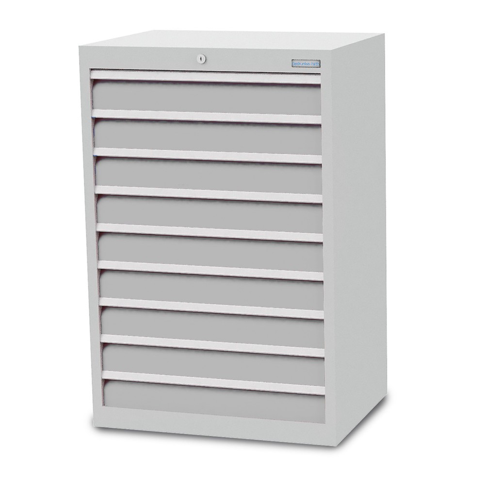 Illustration du produit: Armoire à tiroirs Profi, tiroirs de 9 x 100 mm, H x l x P 1 019 x 680 x 500 mm Bedrunka+Hirth, gris clair, gris clair