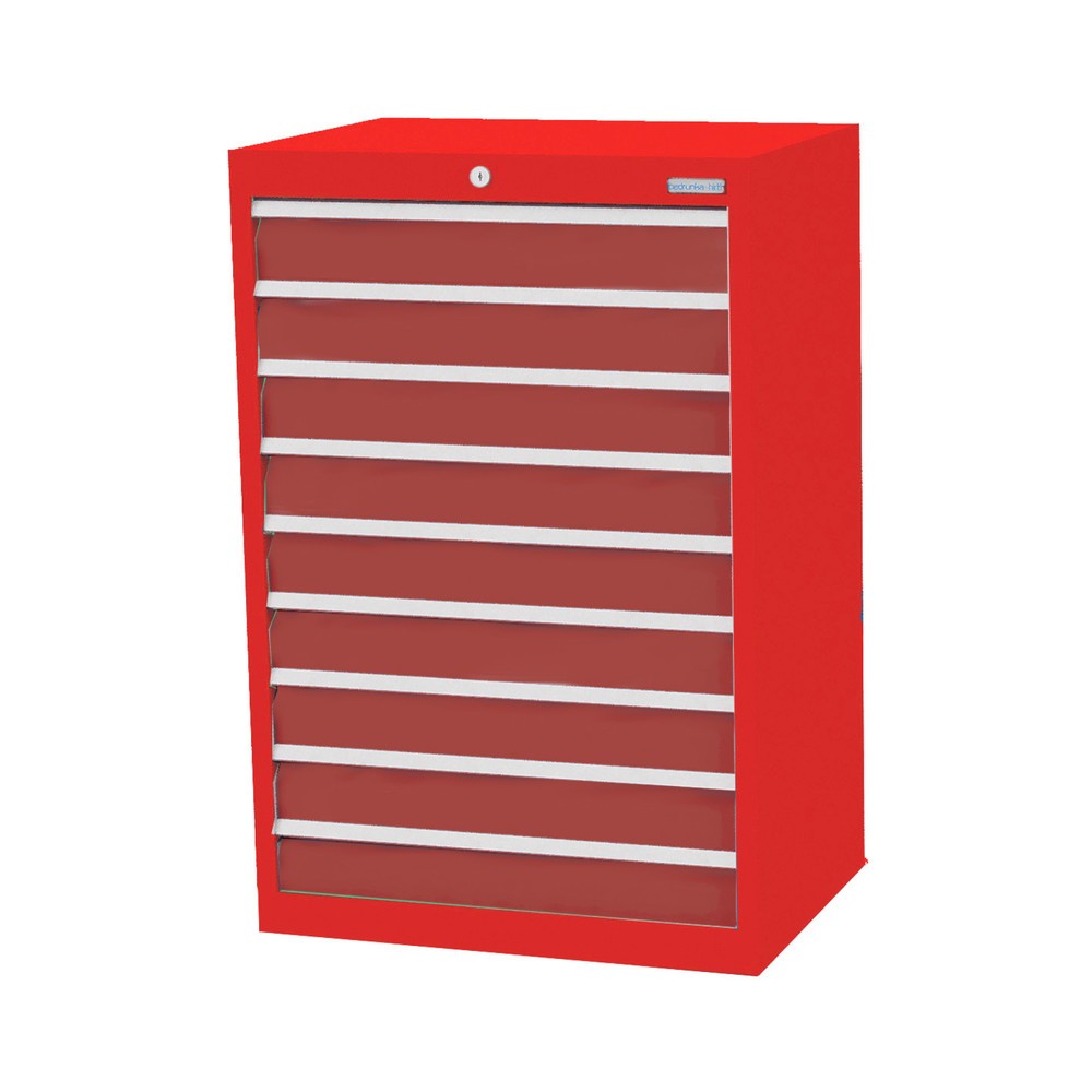 Illustration du produit: Armoire à tiroirs Profi, tiroirs de 9 x 100 mm, H x l x P 1 019 x 680 x 500 mm Bedrunka+Hirth, rouge signalisation, rouge rubis