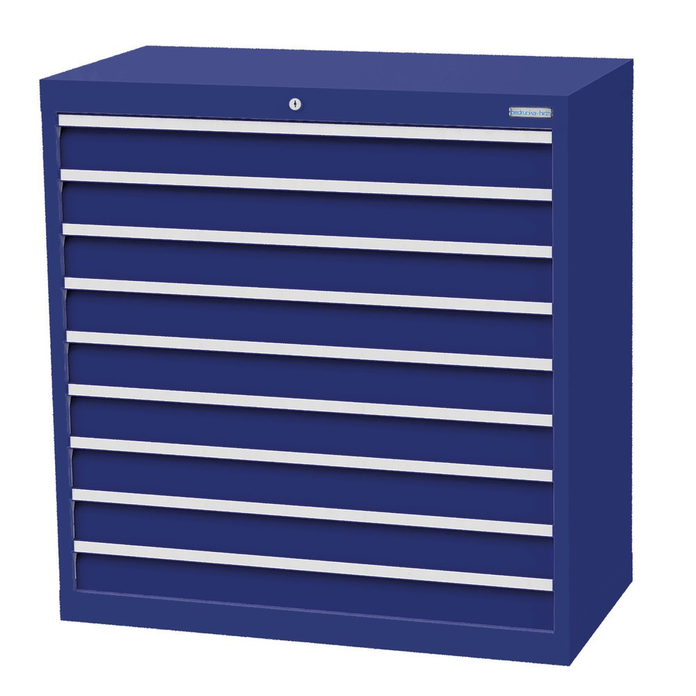Illustration du produit: Armoire à tiroirs Profi, tiroirs de 9 x 100 mm, H x l x P 1 019 x 980 x 500 mm Bedrunka+Hirth, bleu gentiane, bleu gentiane