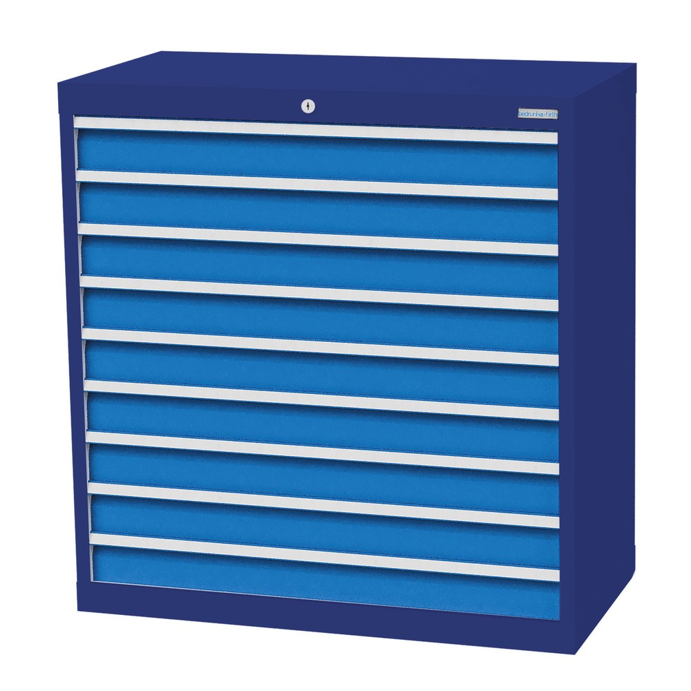 Illustration du produit: Armoire à tiroirs Profi, tiroirs de 9 x 100 mm, H x l x P 1 019 x 980 x 500 mm Bedrunka+Hirth, bleu gentiane, bleu clair