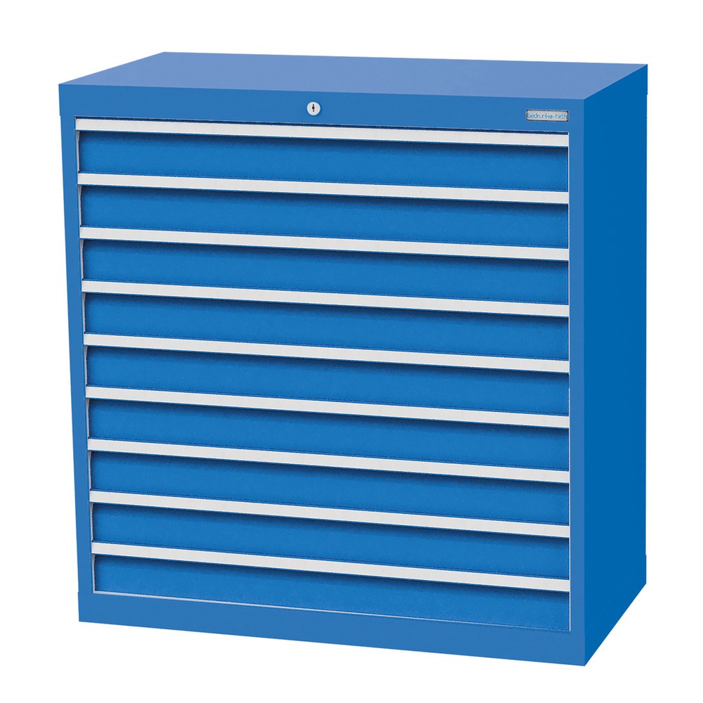 Illustration du produit: Armoire à tiroirs Profi, tiroirs de 9 x 100 mm, H x l x P 1 019 x 980 x 500 mm Bedrunka+Hirth, bleu clair, bleu clair