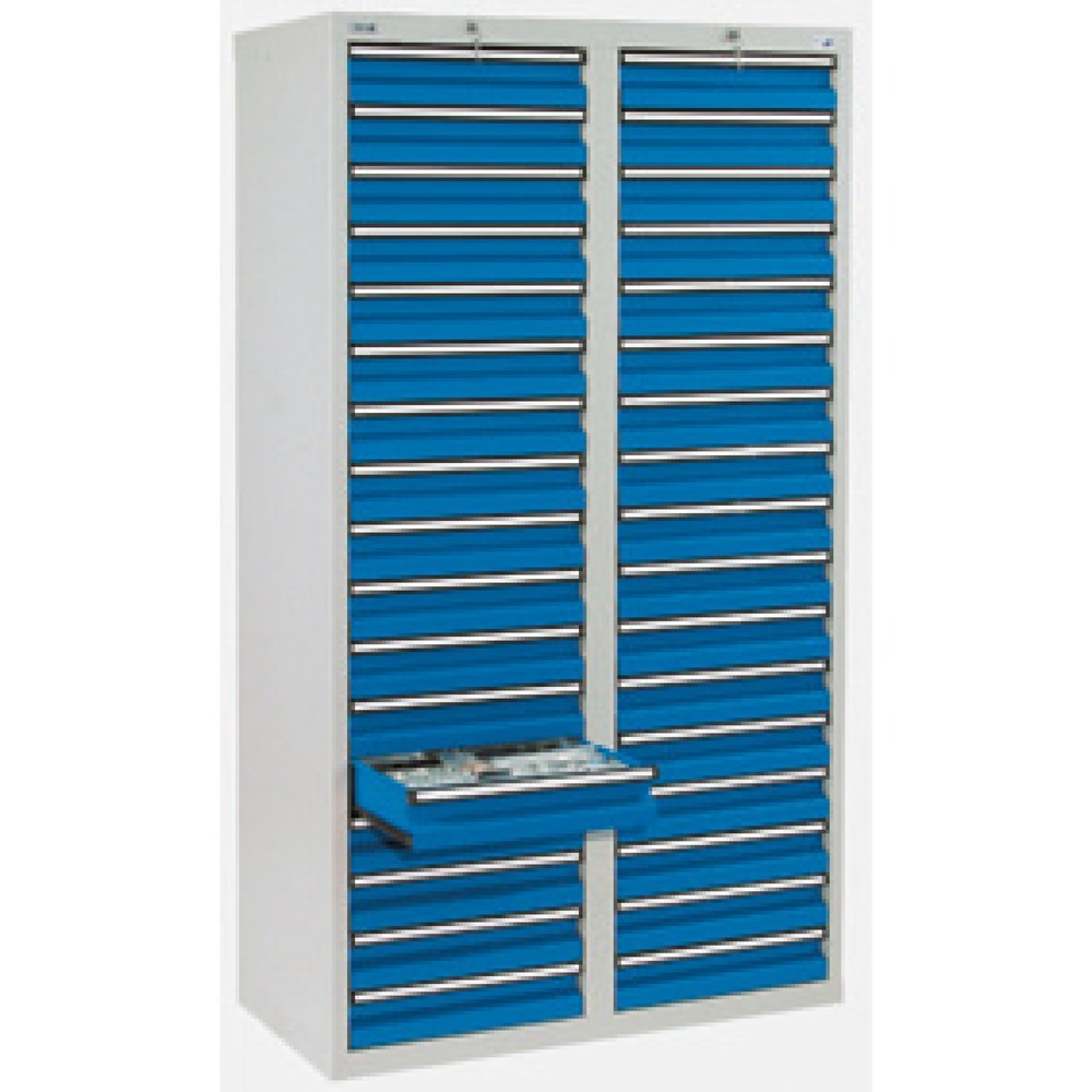 Illustration du produit: Armoire à tiroirs stumpf®, tiroirs de 34 x 100 mm, H x l x P 1 800 x 1 000 x 500 mm, gris clair