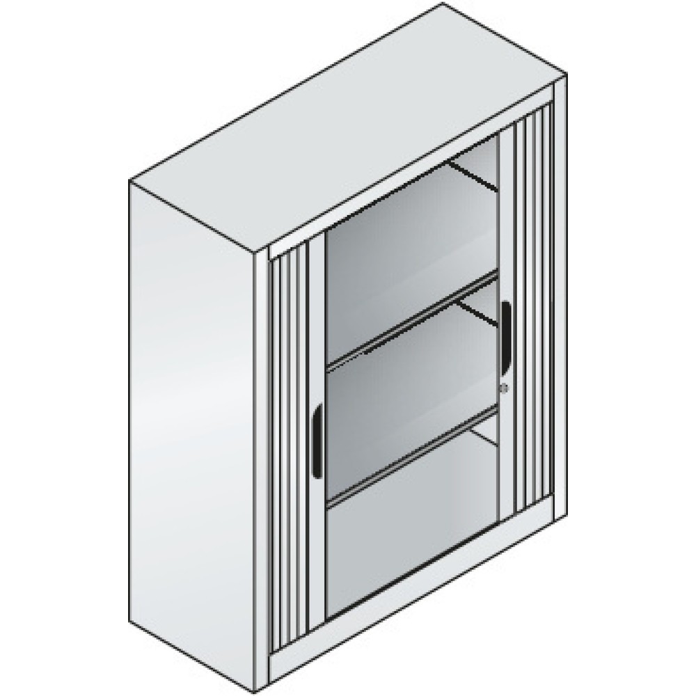 Produktabbildung Nr. 4: Armoire à volet roulant C+P, 3 hauteurs de classeur, largeur 1 000 mm, gris clair