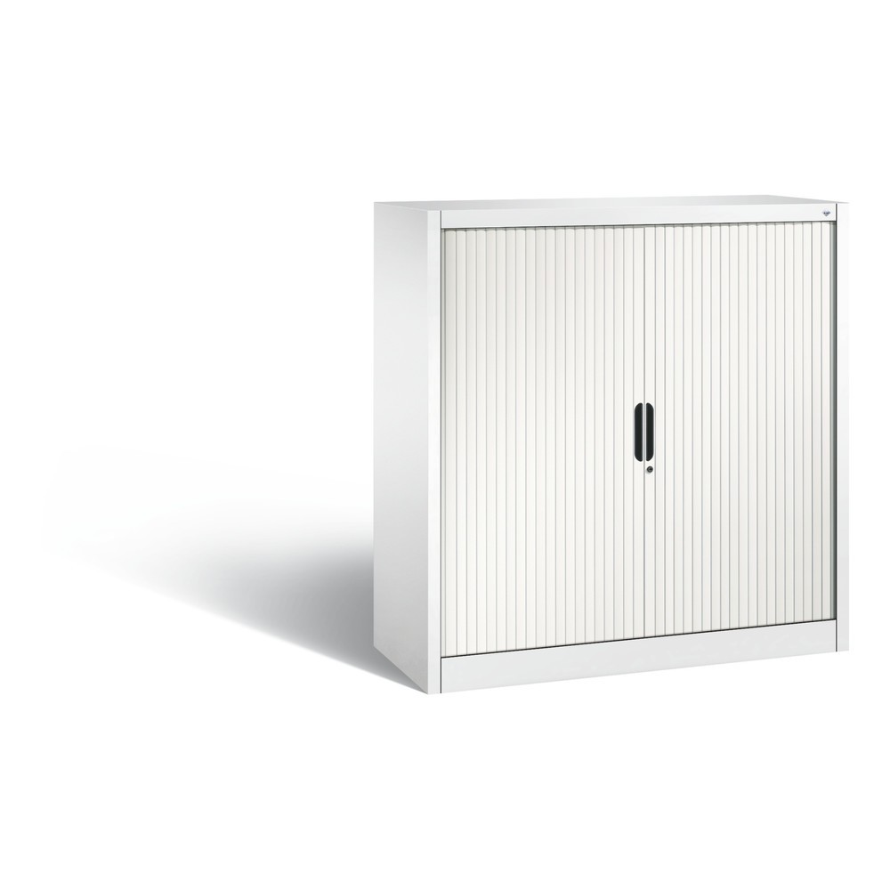 Illustration du produit: Armoire à volet roulant C+P, 3 hauteurs de classeur, largeur 1 200 mm, blanc pur