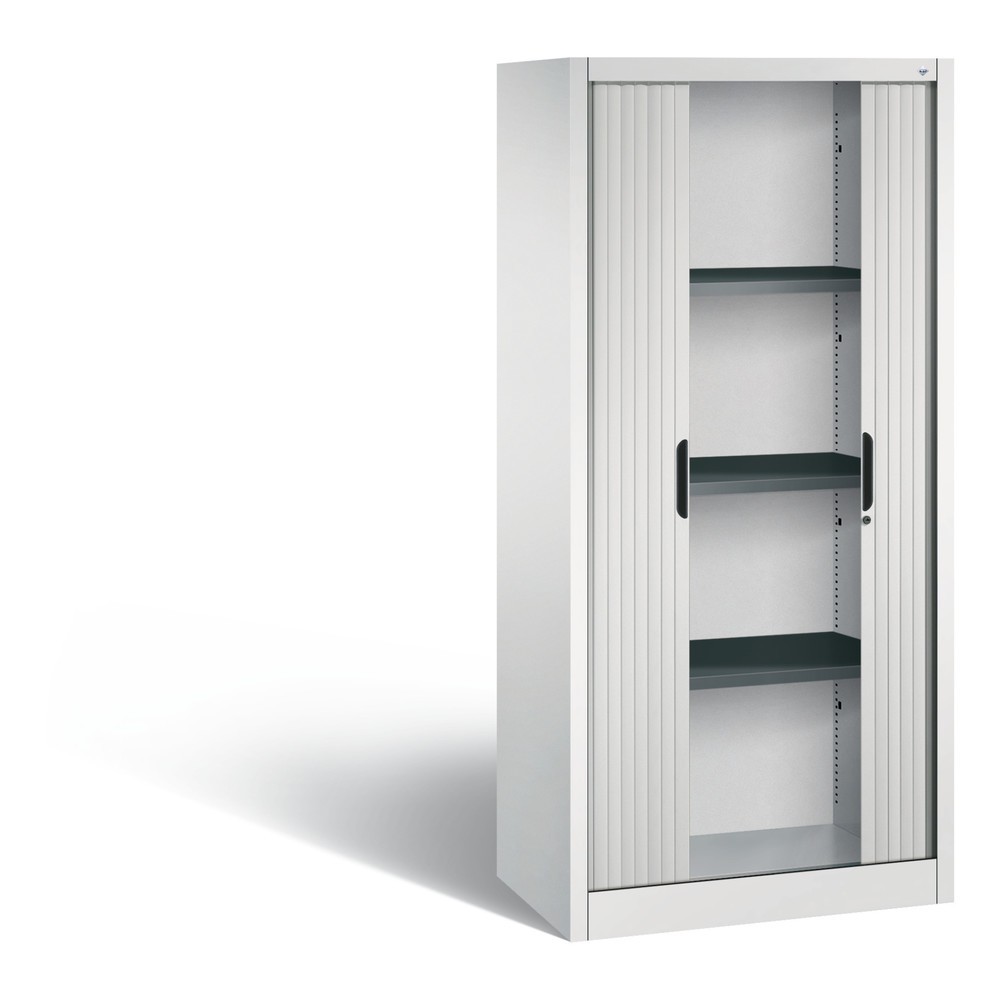 Produktabbildung Nr. 3: Armoire à volet roulant C+P, 4 hauteurs de classeur, largeur 800 mm, gris clair