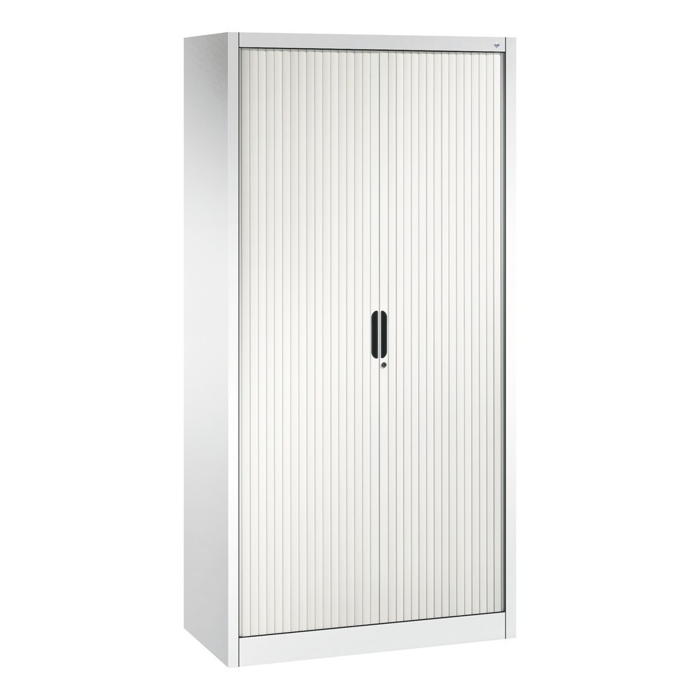 Illustration du produit: Armoire à volet roulant C+P, 5 hauteurs de classeur, largeur 1 000 mm, blanc pur