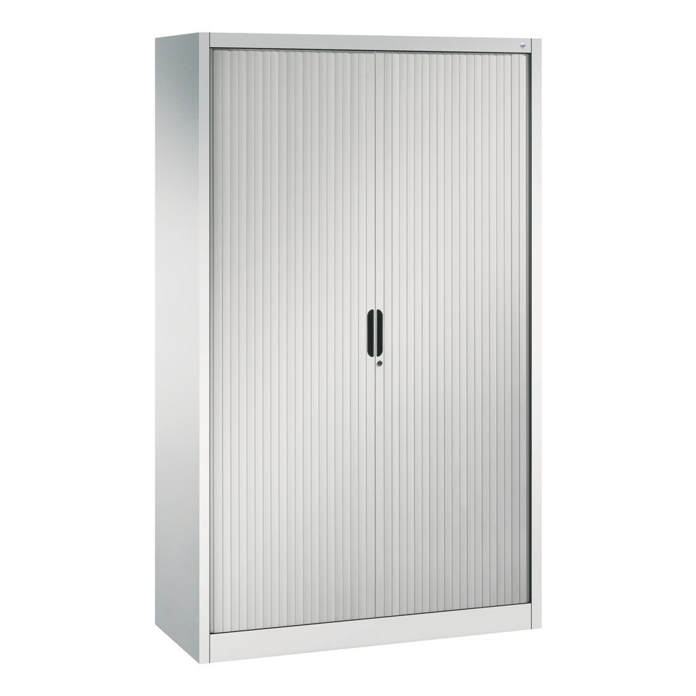 Illustration du produit: Armoire à volet roulant C+P, 5 hauteurs de classeur, largeur 1 200 mm, gris clair