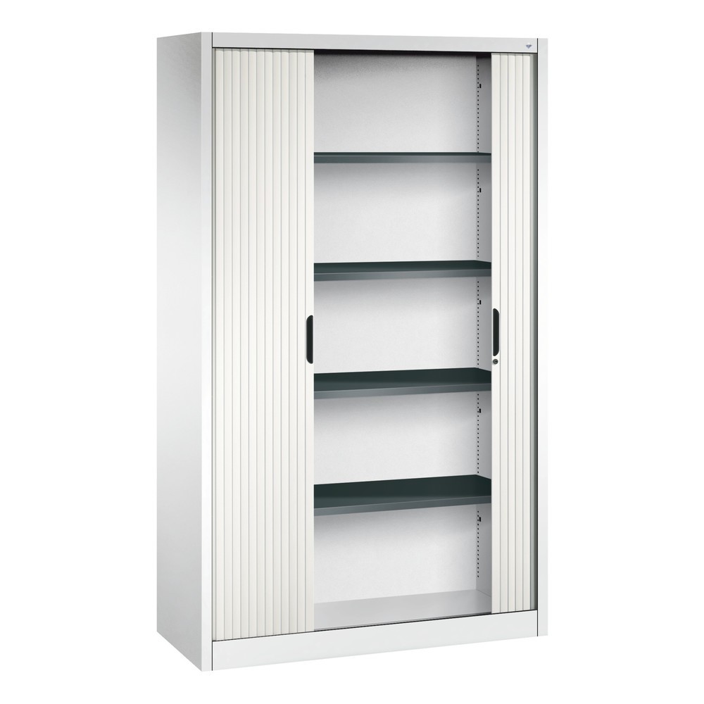 Produktabbildung Nr. 4: Armoire à volet roulant C+P, 5 hauteurs de classeur, largeur 1 200 mm, blanc pur