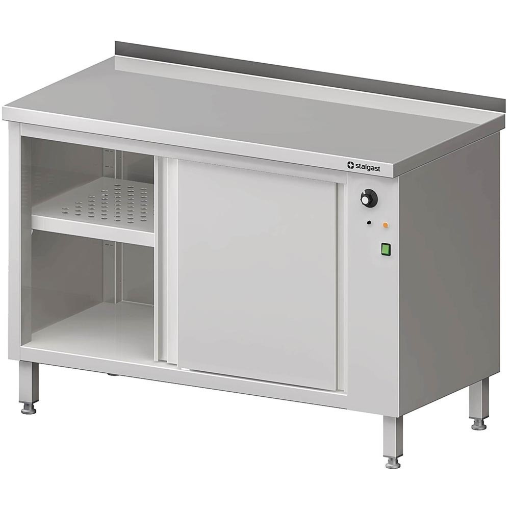 N° de l'image du produit 1 : Armoire chauffante Stalgast à portes coulissantes, 1400x600x850 mm, avec rebord, soudée