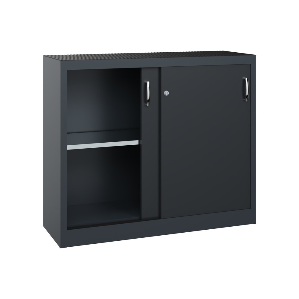 Produktabbildung Nr. 4: Armoire d’appoint d’atelier C+P avec 1 tablette, H x l x P 1 000 x 1 200 x 400 mm, gris anthracite, gris noir