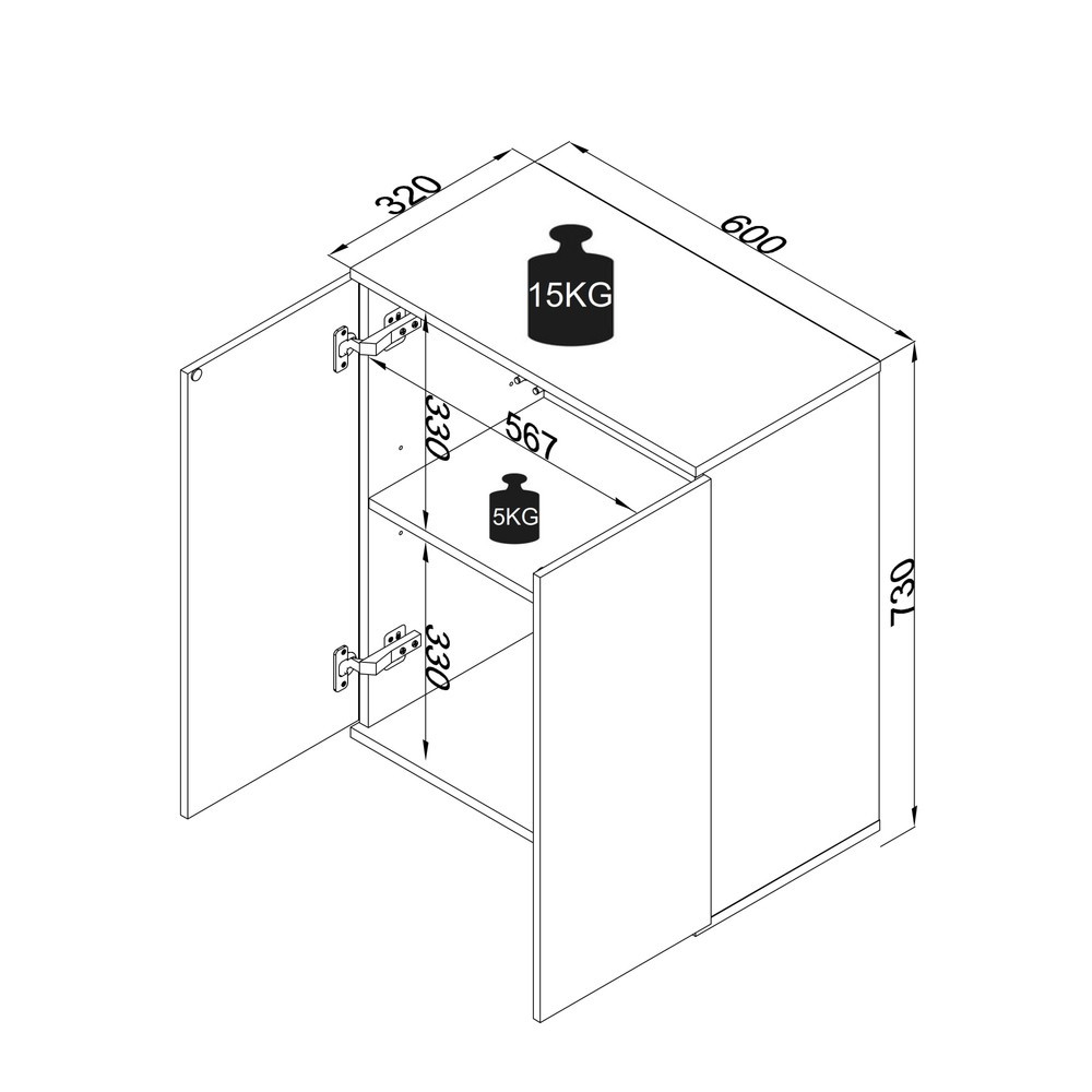 Produktabbildung Nr. 6: Armoire Dalosa 2 compartiments, anthracite