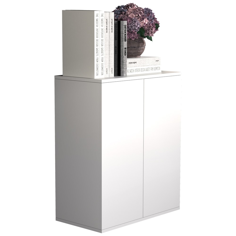 N° de l'image du produit 1 : VCM Armoire Dalosa 2 compartiments, blanc