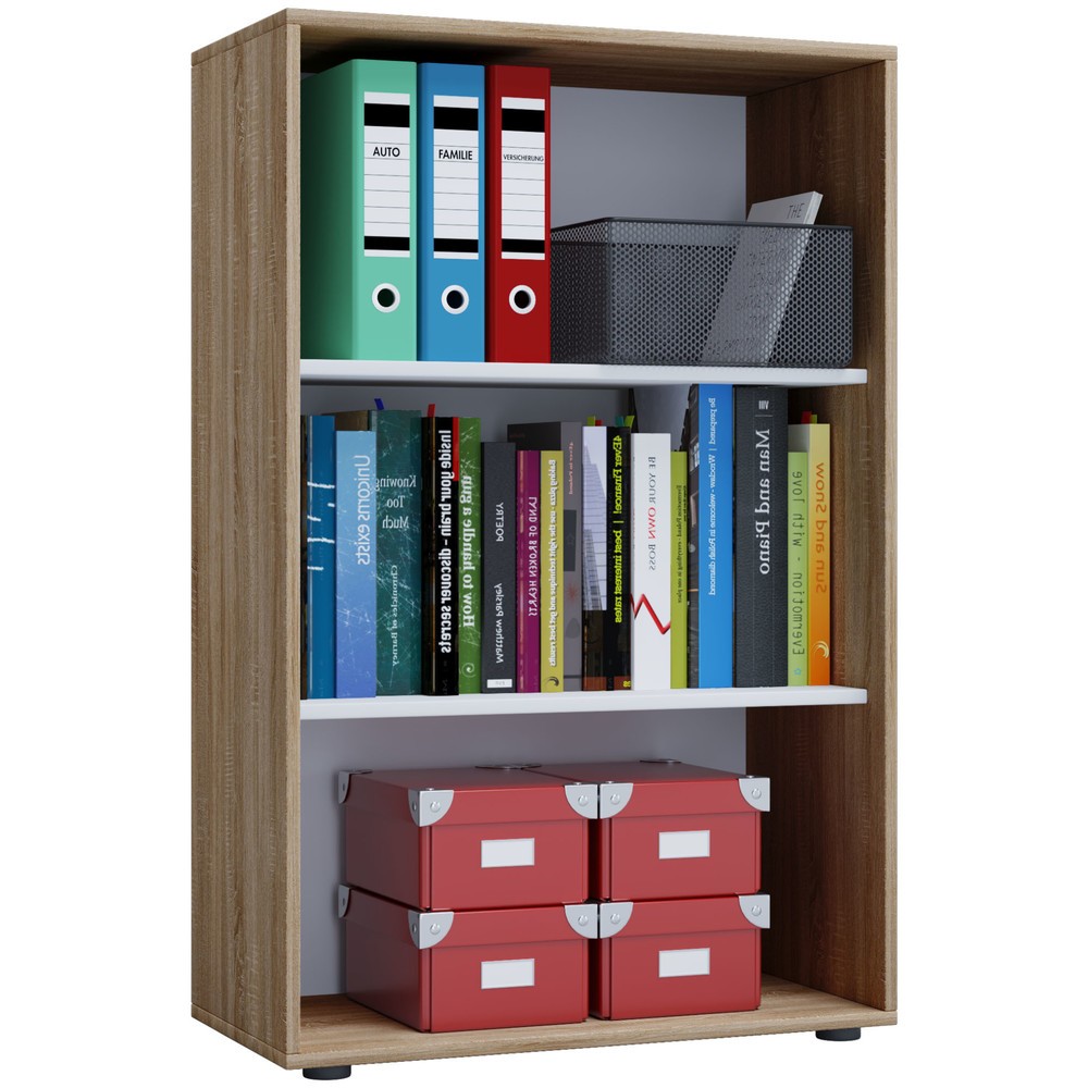 Produktabbildung Nr. 1: Lona Tablette de bureau, 3 compartiments, HxLxP 1 050 x 700 x 400 mm, chêne Sonoma