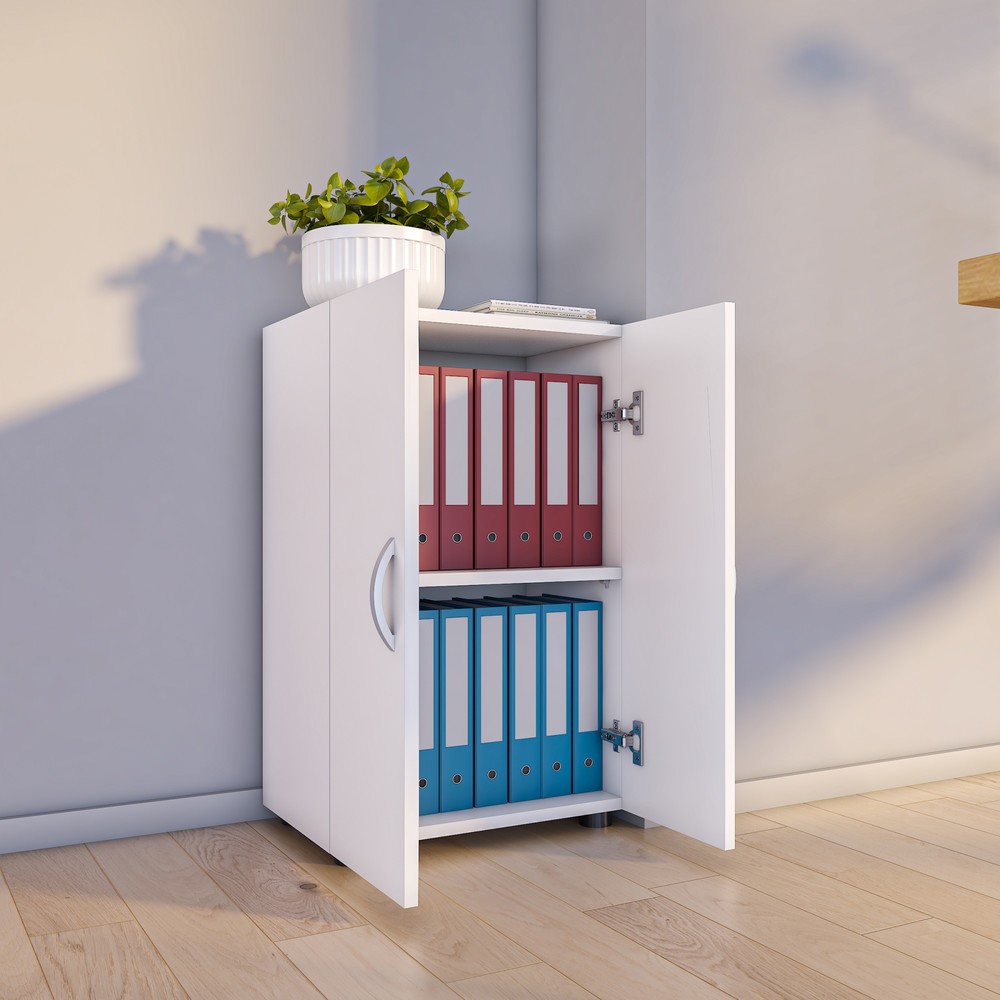 Produktabbildung Nr. 3: Armoire de bureau Ulas 2 compartiments, blanc