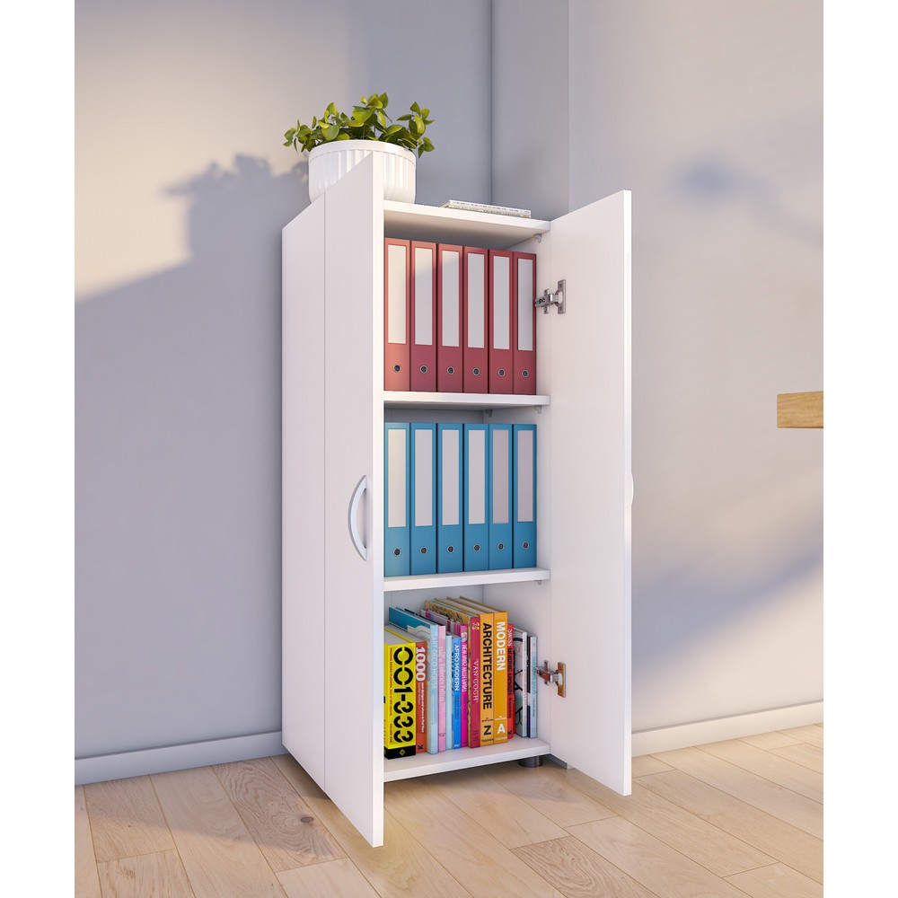 Produktabbildung Nr. 3: Armoire de bureau Ulas 3 compartiments, blanc