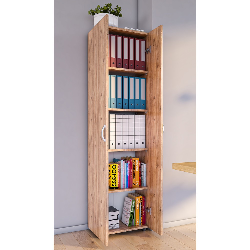 Produktabbildung Nr. 2: Armoire de bureau Ulas-XL 5 compartiments, chêne miel
