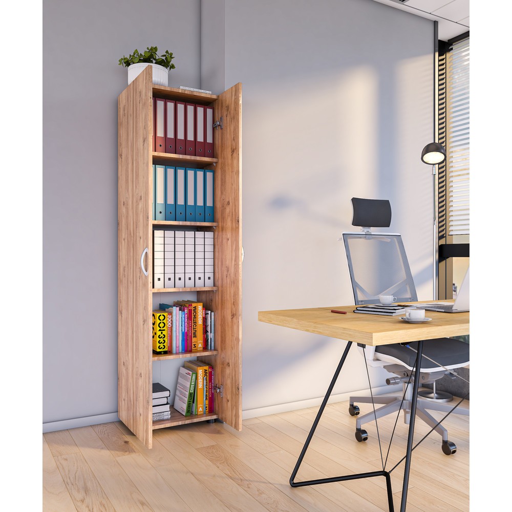 Produktabbildung Nr. 3: Armoire de bureau Ulas-XL 5 compartiments, chêne miel