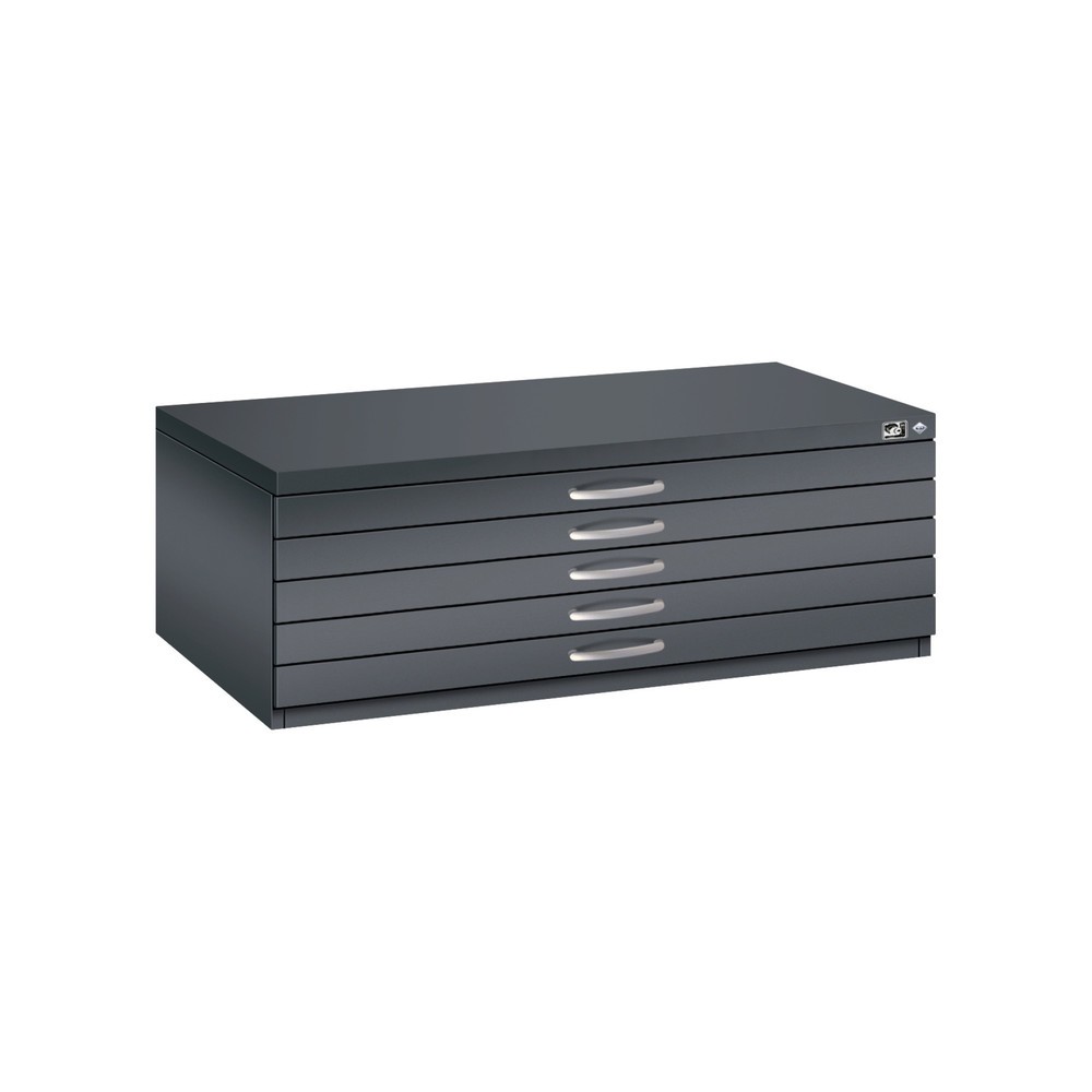 Illustration du produit: Armoire de classement à plat C+P, 5 tiroirs DIN A1, gris noir