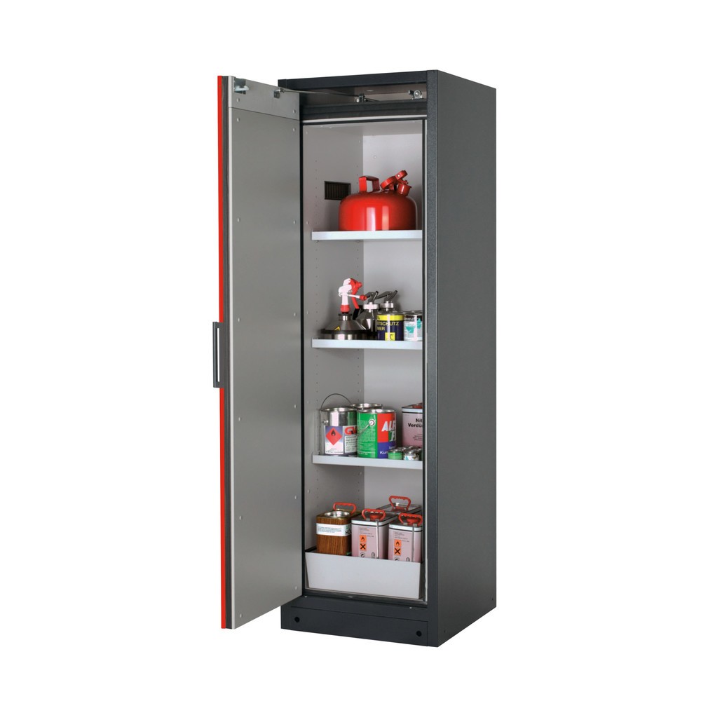 Illustration du produit: Armoire de sécurité asecos® Q-PEGASUS/Type 90, 3 tablettes, HxlxP 1 953 x 599 x 615 mm, rouge signalisation