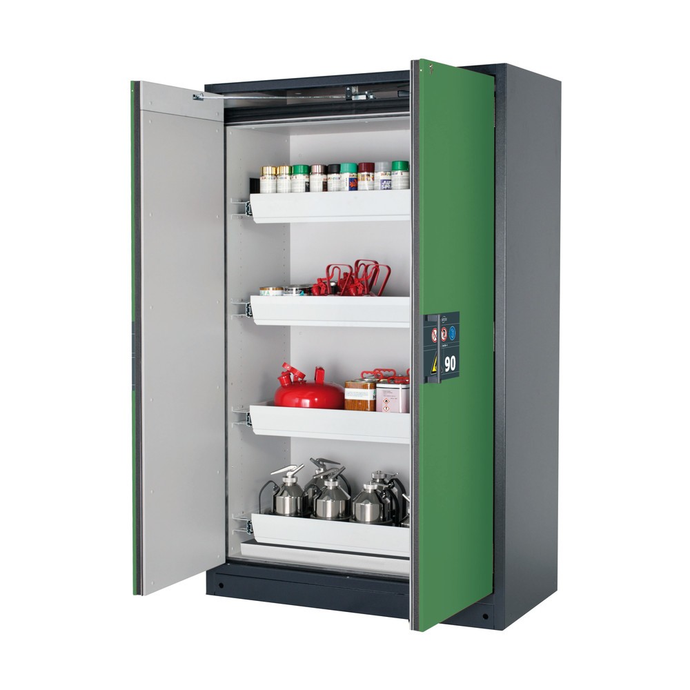 Illustration du produit: Armoire de sécurité asecos® Q-PEGASUS/Type 90, 4 cuves extractibles, HxlxP 1 953 x 1 193 x 615 mm, vert réséda