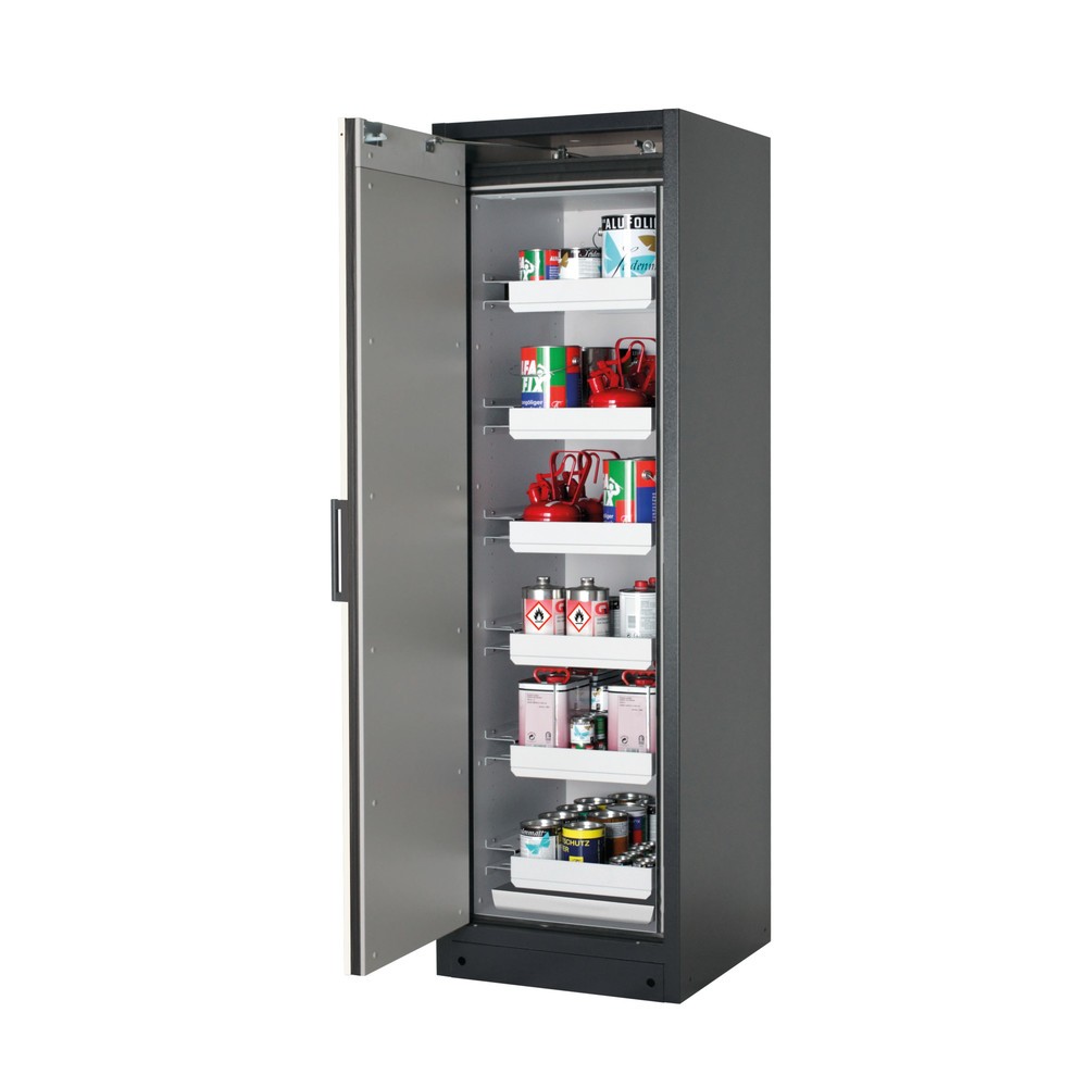 Illustration du produit: Armoire de sécurité asecos® Q-PEGASUS/Type 90, 6 cuves extractibles, HxlxP 1 953 x 599 x 615 mm, blanc pur